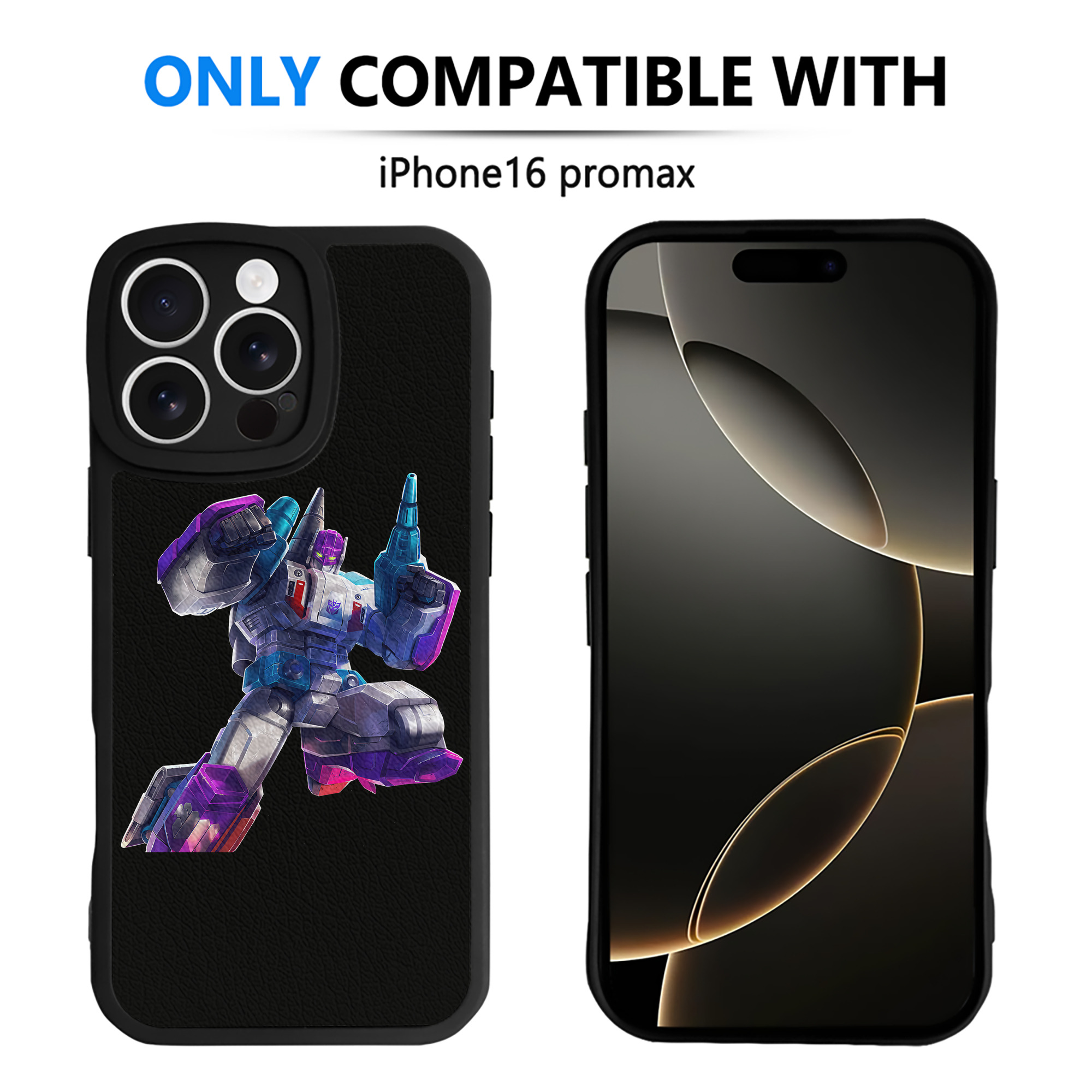 （画像用） Transformers トランスフォーマー 【iPhone 16シリーズ対応】シリコンスマホケース（レザー調） 材質：シリコン